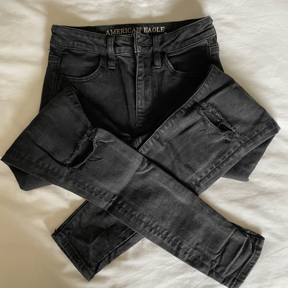 AE Ripped Jeggings, High-waisted